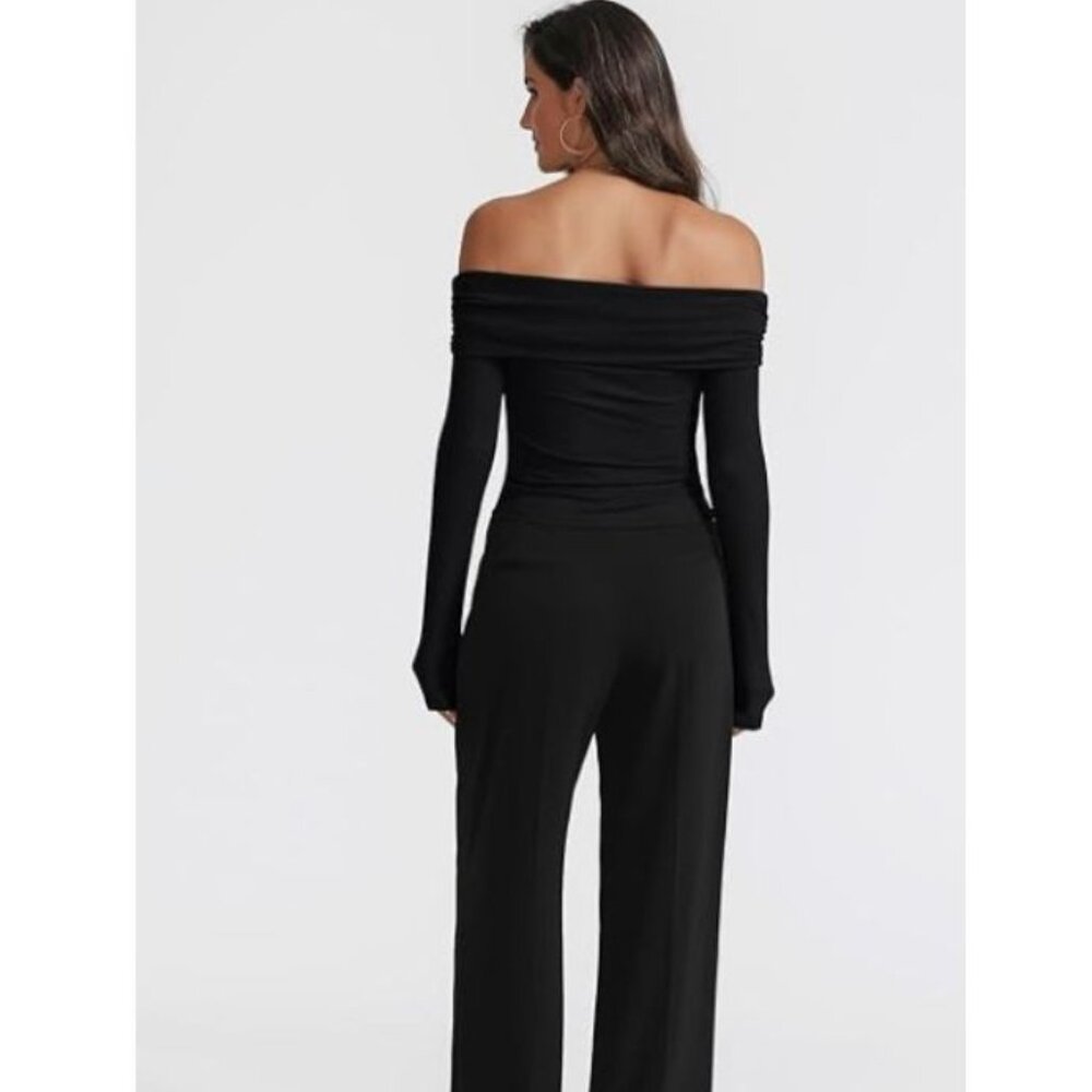 DARONG OFF SHOULDER DRESSY CASUAL BLOUSE TOP - Picture 3 of 6